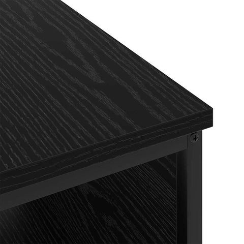 vidaXL Bedside Cabinet Black oak 41 x 28 x 76 cm Engineered wood