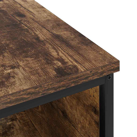 vidaXL Bedside Cabinet Smoked oak 41 x 28 x 76 cm Engineered wood