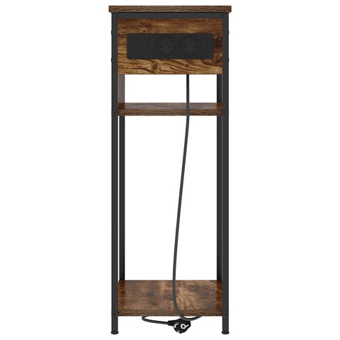 vidaXL Bedside Cabinet Smoked oak 41 x 28 x 76 cm Engineered wood