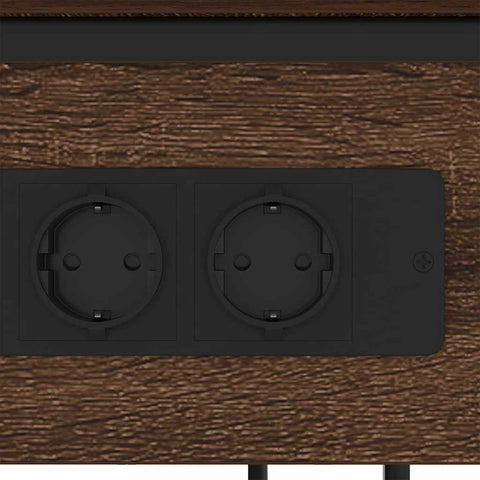 vidaXL Bedside Cabinet Brown oak 41 x 28 x 76 cm Engineered wood