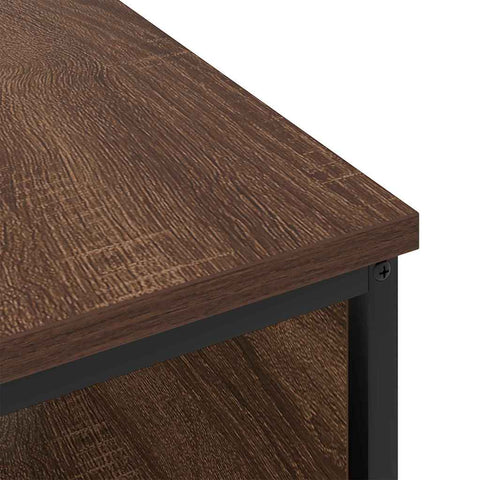 vidaXL Bedside Cabinet Brown oak 41 x 28 x 76 cm Engineered wood