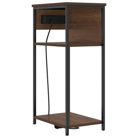 vidaXL Bedside Cabinet Brown oak 41 x 28 x 76 cm Engineered wood