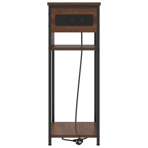 vidaXL Bedside Cabinet Brown oak 41 x 28 x 76 cm Engineered wood