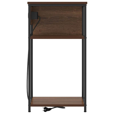 vidaXL Bedside Cabinet Brown oak 41 x 28 x 76 cm Engineered wood