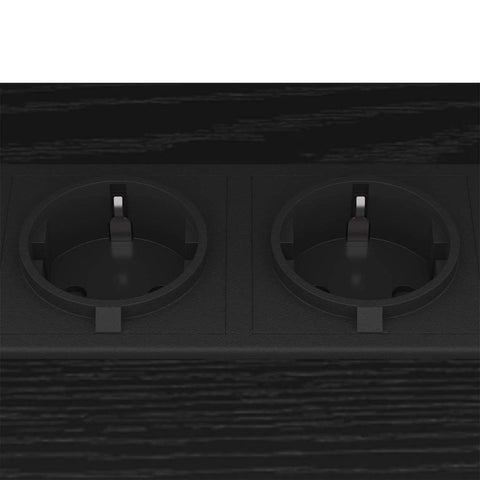 vidaXL Bedside Table Black oak 38 x 30 x 48 cm Engineered wood