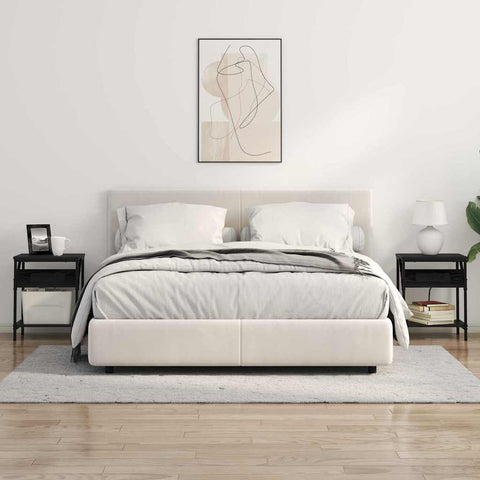 vidaXL Bedside Table Black oak 38 x 30 x 48 cm Engineered wood