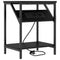 vidaXL Bedside Table 2 pcs Black oak 38 x 30 x 48 cm Engineered wood