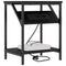 vidaXL Bedside Table 2 pcs Black oak 38 x 30 x 48 cm Engineered wood