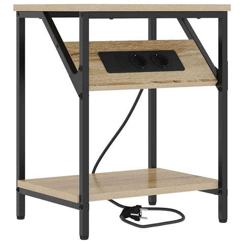 vidaXL Bedside Table Sonoma oak 38 x 30 x 48 cm Engineered wood