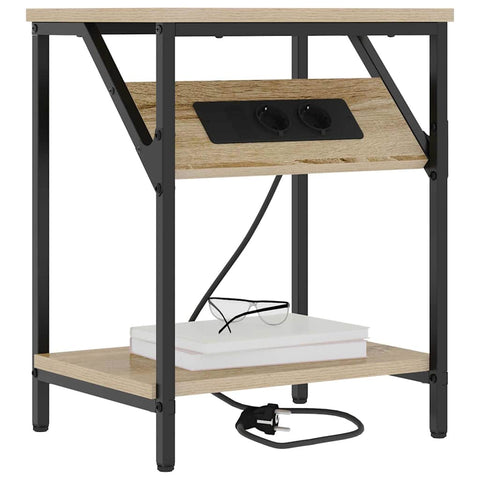 vidaXL Bedside Table Sonoma oak 38 x 30 x 48 cm Engineered wood
