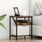 vidaXL Bedside Table Smoked oak 38 x 30 x 48 cm Engineered wood