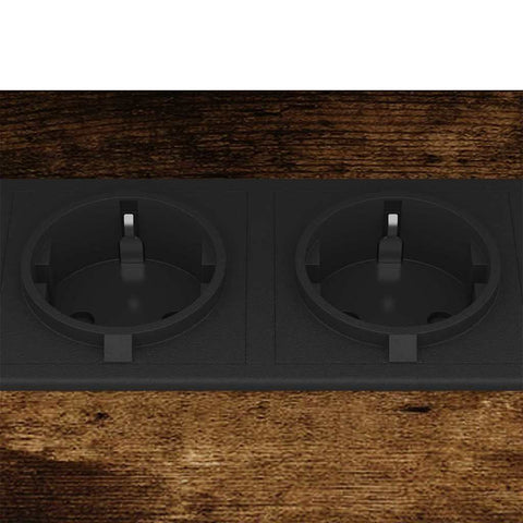 vidaXL Bedside Table 2 pcs Smoked oak 38 x 30 x 48 cm Engineered wood