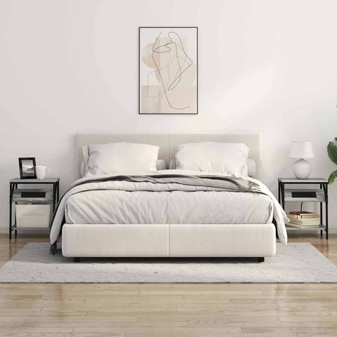 vidaXL Bedside Table 2 pcs Grey sonoma 38 x 30 x 48 cm Engineered wood