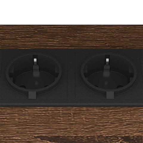 vidaXL Bedside Table Brown oak 38 x 30 x 48 cm Engineered wood