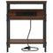 vidaXL Bedside Table Brown oak 38 x 30 x 48 cm Engineered wood