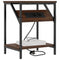 vidaXL Bedside Table Brown oak 38 x 30 x 48 cm Engineered wood