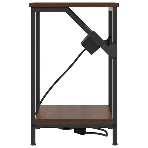 vidaXL Bedside Table Brown oak 38 x 30 x 48 cm Engineered wood