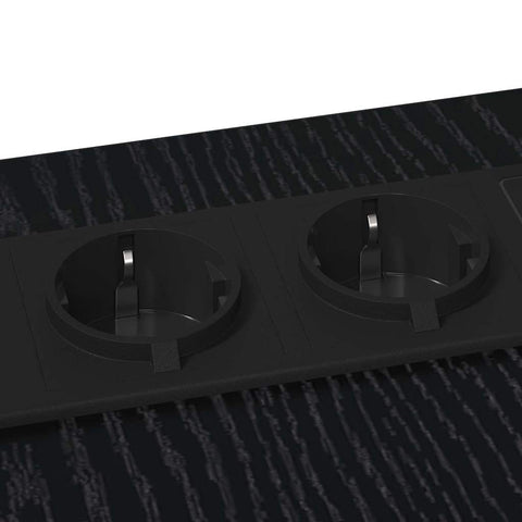 vidaXL Bedside Table Black oak 41.5 x 26 x 60.5 cm Engineered wood