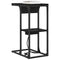 vidaXL Bedside Table Black oak 41.5 x 26 x 60.5 cm Engineered wood