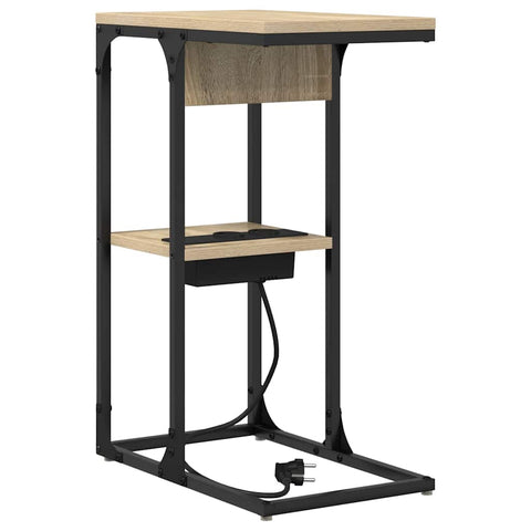 vidaXL Bedside Table Sonoma oak 41.5 x 26 x 60.5 cm Engineered wood