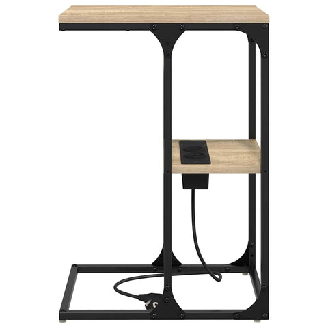 vidaXL Bedside Table Sonoma oak 41.5 x 26 x 60.5 cm Engineered wood