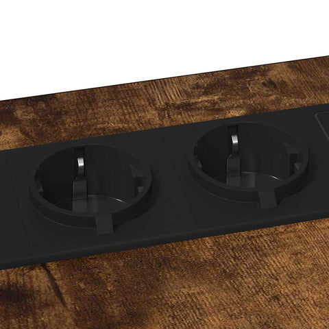 vidaXL Bedside Table Smoked oak 41.5 x 26 x 60.5 cm Engineered wood