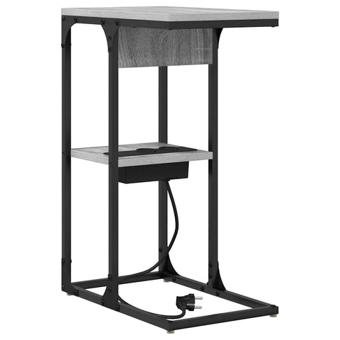 vidaXL Bedside Table Grey sonoma 41.5 x 26 x 60.5 cm Engineered wood