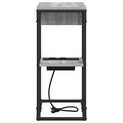 vidaXL Bedside Table Grey sonoma 41.5 x 26 x 60.5 cm Engineered wood