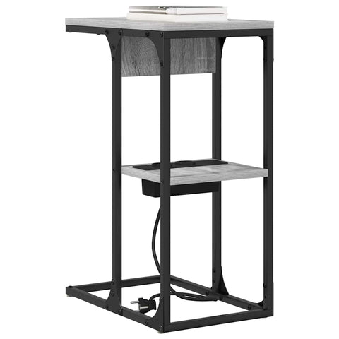 vidaXL Bedside Table Grey sonoma 41.5 x 26 x 60.5 cm Engineered wood