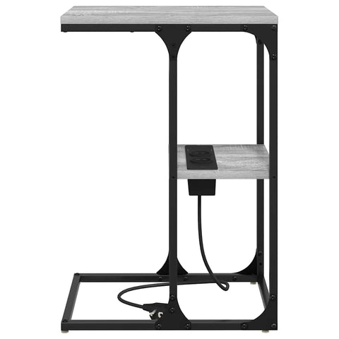 vidaXL Bedside Table Grey sonoma 41.5 x 26 x 60.5 cm Engineered wood