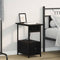 vidaXL Bedside Cabinet Black oak 60 x 30 x 61 cm Engineered wood