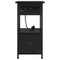 vidaXL Bedside Cabinet Black oak 60 x 30 x 61 cm Engineered wood