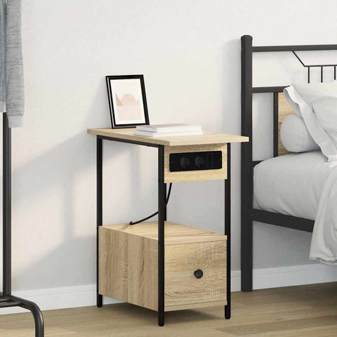 vidaXL Bedside Cabinet Sonoma oak 60 x 30 x 61 cm Engineered wood