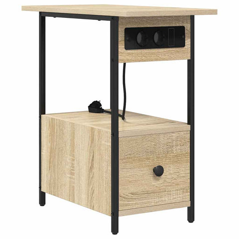 vidaXL Bedside Cabinet Sonoma oak 60 x 30 x 61 cm Engineered wood