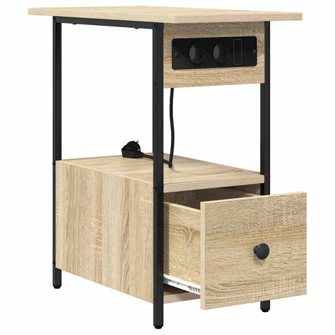 vidaXL Bedside Cabinet Sonoma oak 60 x 30 x 61 cm Engineered wood