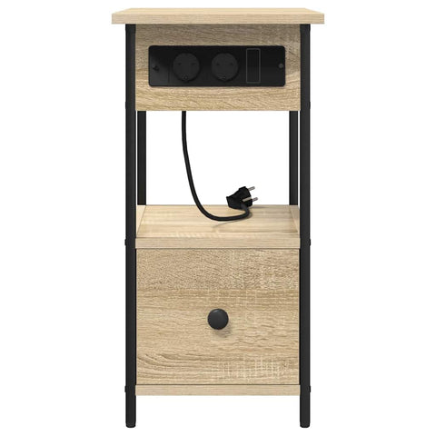vidaXL Bedside Cabinet Sonoma oak 60 x 30 x 61 cm Engineered wood
