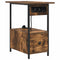 vidaXL Bedside Cabinet Smoked oak 60 x 30 x 61 cm Engineered wood
