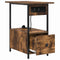 vidaXL Bedside Cabinet Smoked oak 60 x 30 x 61 cm Engineered wood