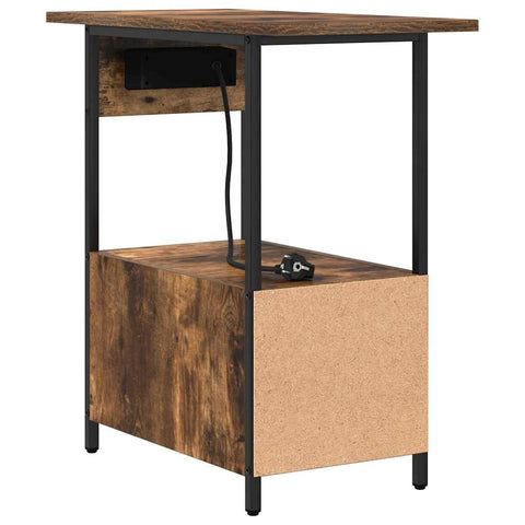 vidaXL Bedside Cabinet Smoked oak 60 x 30 x 61 cm Engineered wood