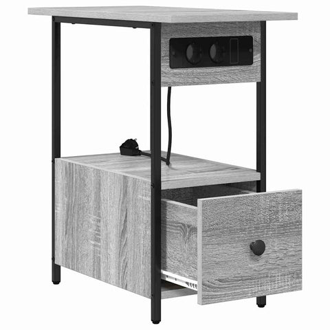 vidaXL Bedside Cabinet Grey sonoma 60 x 30 x 61 cm Engineered wood