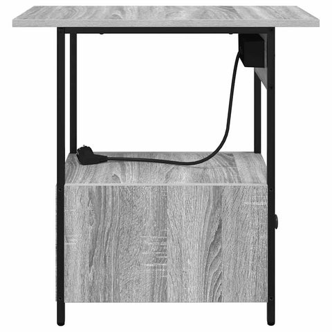 vidaXL Bedside Cabinet Grey sonoma 60 x 30 x 61 cm Engineered wood