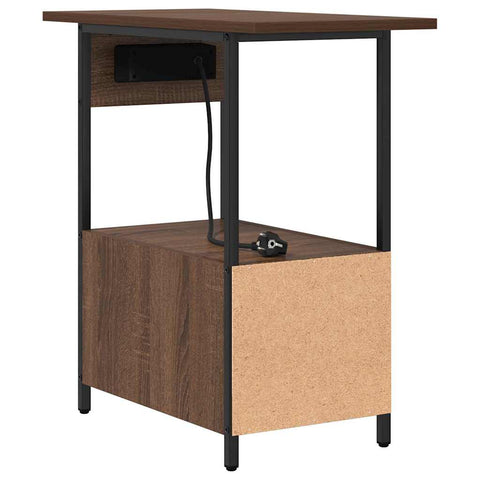 vidaXL Bedside Cabinet Brown oak 60 x 30 x 61 cm Engineered wood