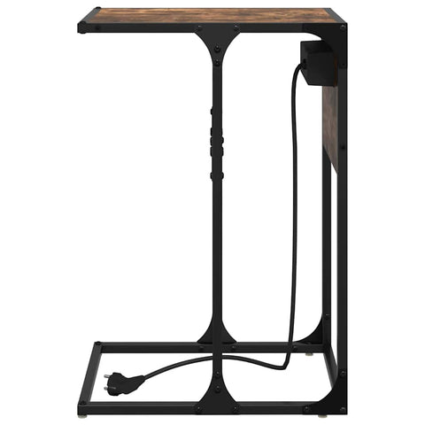 vidaXL Bedside Table Smoked oak Engineered wood
