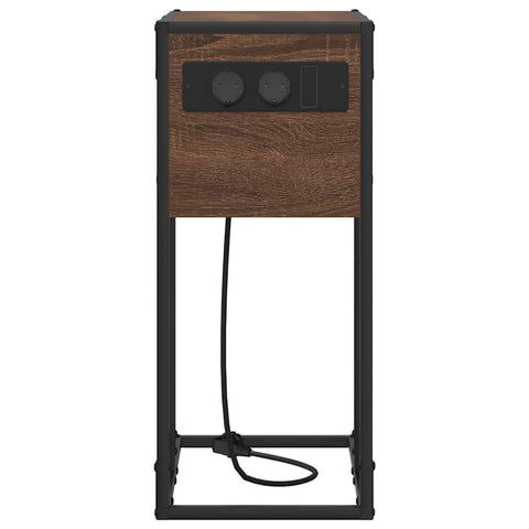 vidaXL Bedside Table Brown oak Engineered wood