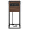 vidaXL Bedside Table Brown oak Engineered wood