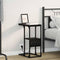 vidaXL Bedside Table Black oak 41.5 x 26 x 60.5 cm Engineered wood