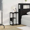 vidaXL Bedside Table Black oak 41.5 x 26 x 60.5 cm Engineered wood