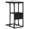 vidaXL Bedside Table Black oak 41.5 x 26 x 60.5 cm Engineered wood