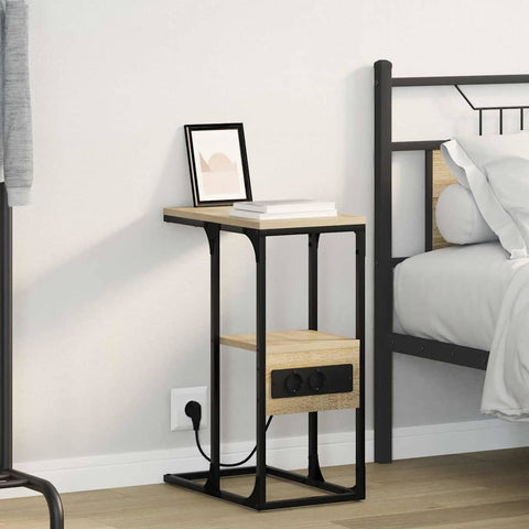 vidaXL Bedside Table Sonoma oak 41.5 x 26 x 60.5 cm Engineered wood
