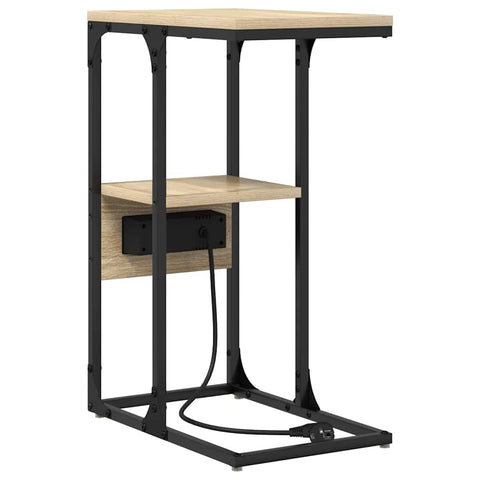 vidaXL Bedside Table Sonoma oak 41.5 x 26 x 60.5 cm Engineered wood